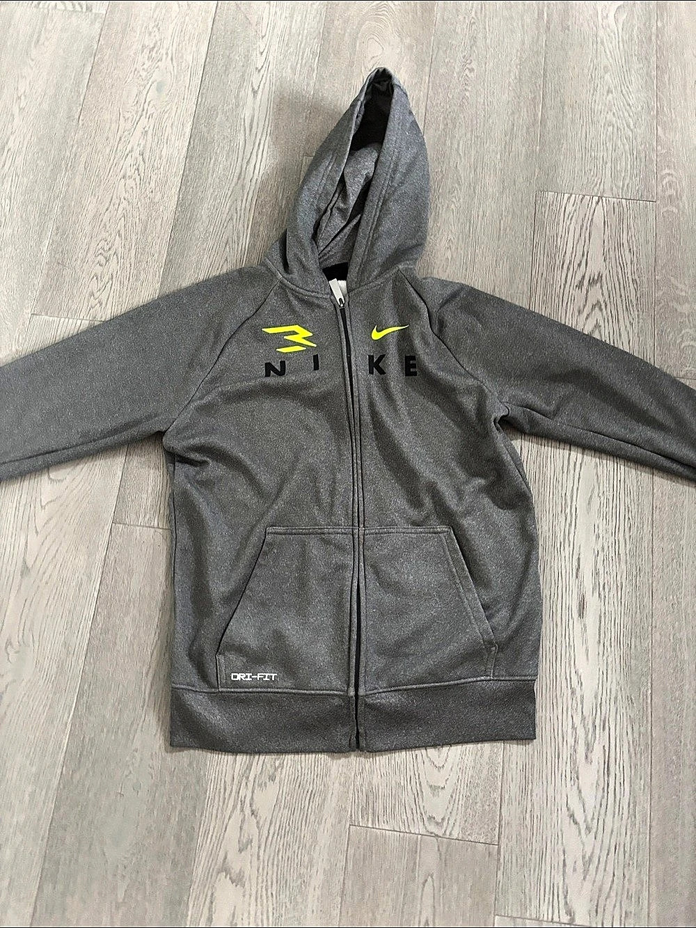 Nike Dri-FIT Gray Zip Hoodie